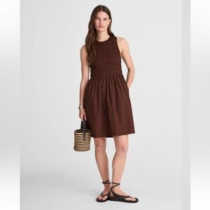 NWT Madewell The Melody Smocked Mini Dress